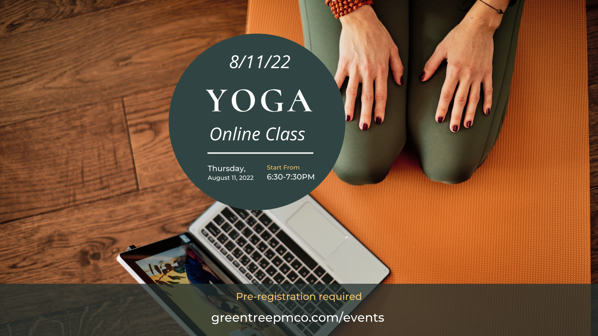 Online Yoga Class Event Image