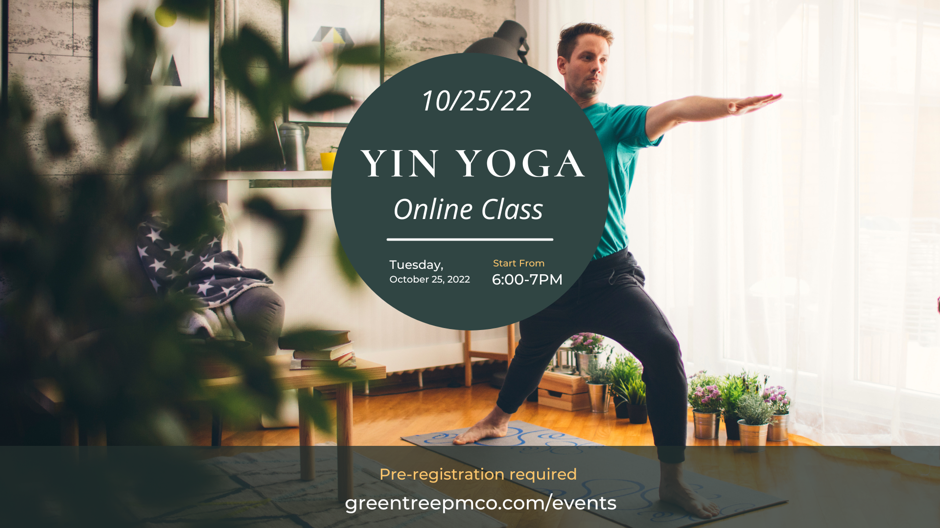 Yin Yoga Online Class Event Image